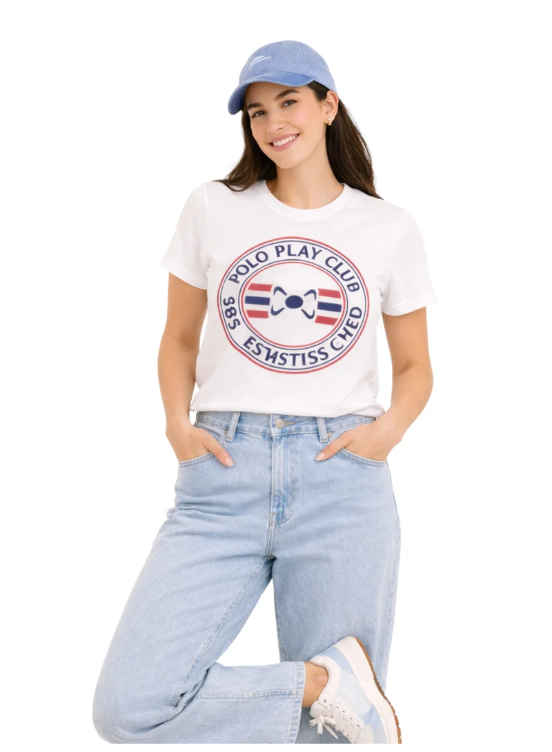 لعب البولو Girls Graphic T-shirt -WHITE